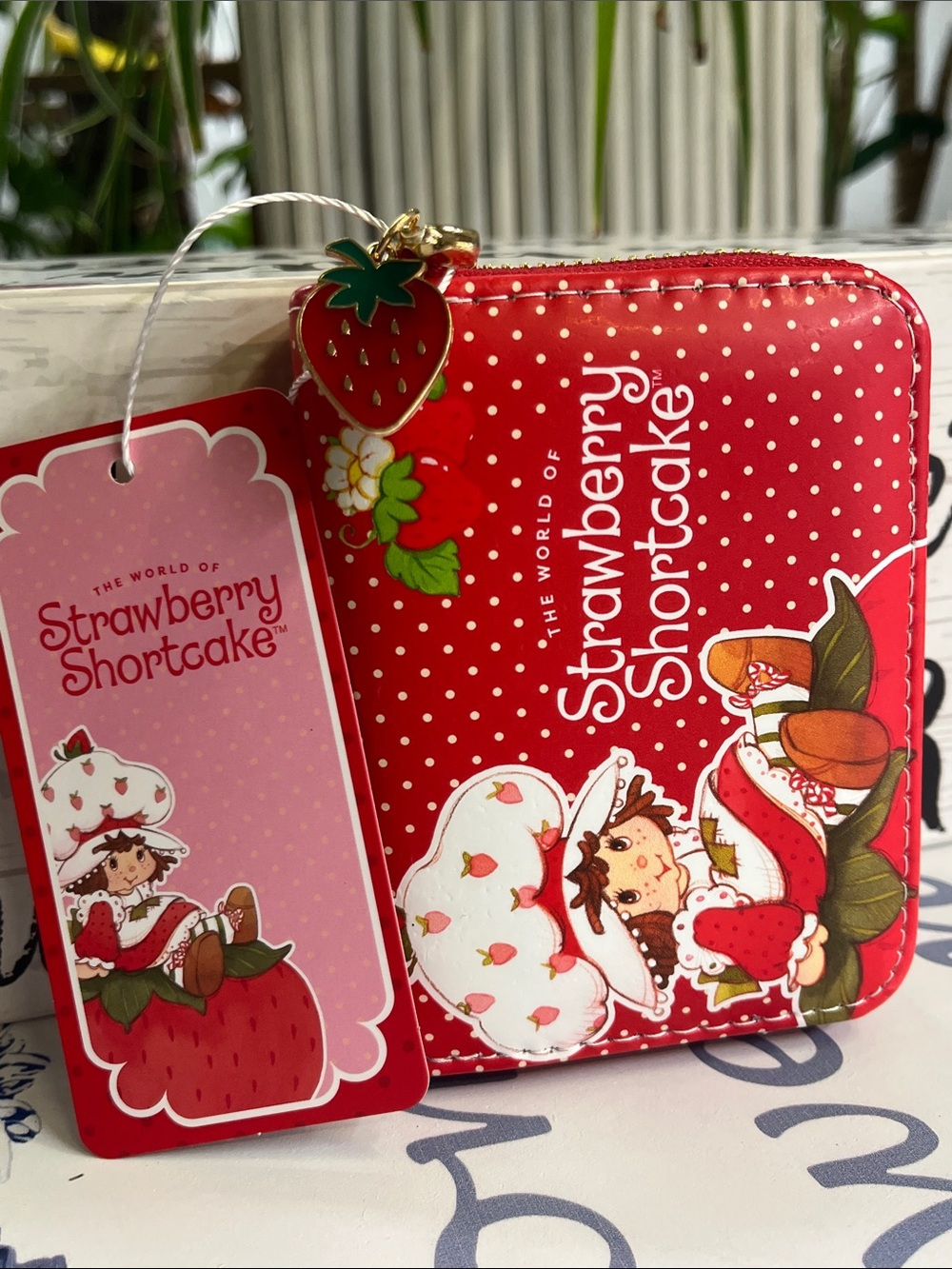 Zipper wallet. Strawberry shortcake w/charm